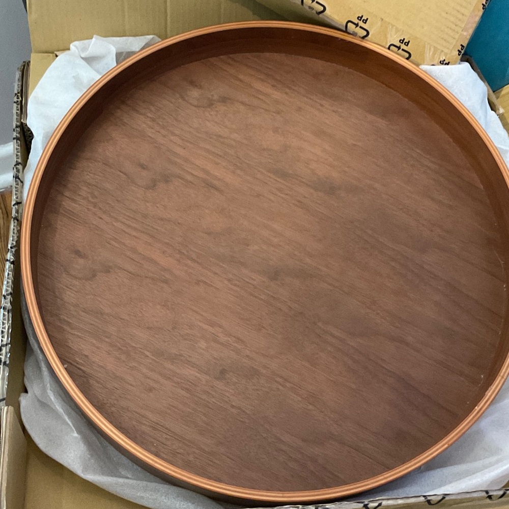 Design within reach Round Wooden Serving Tray